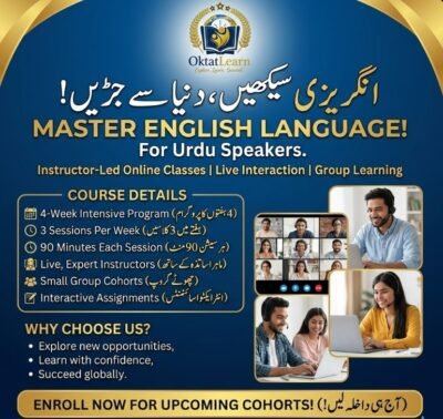 Urdu to English Speaking Power – 4 Week Intensive (18 Hours)
