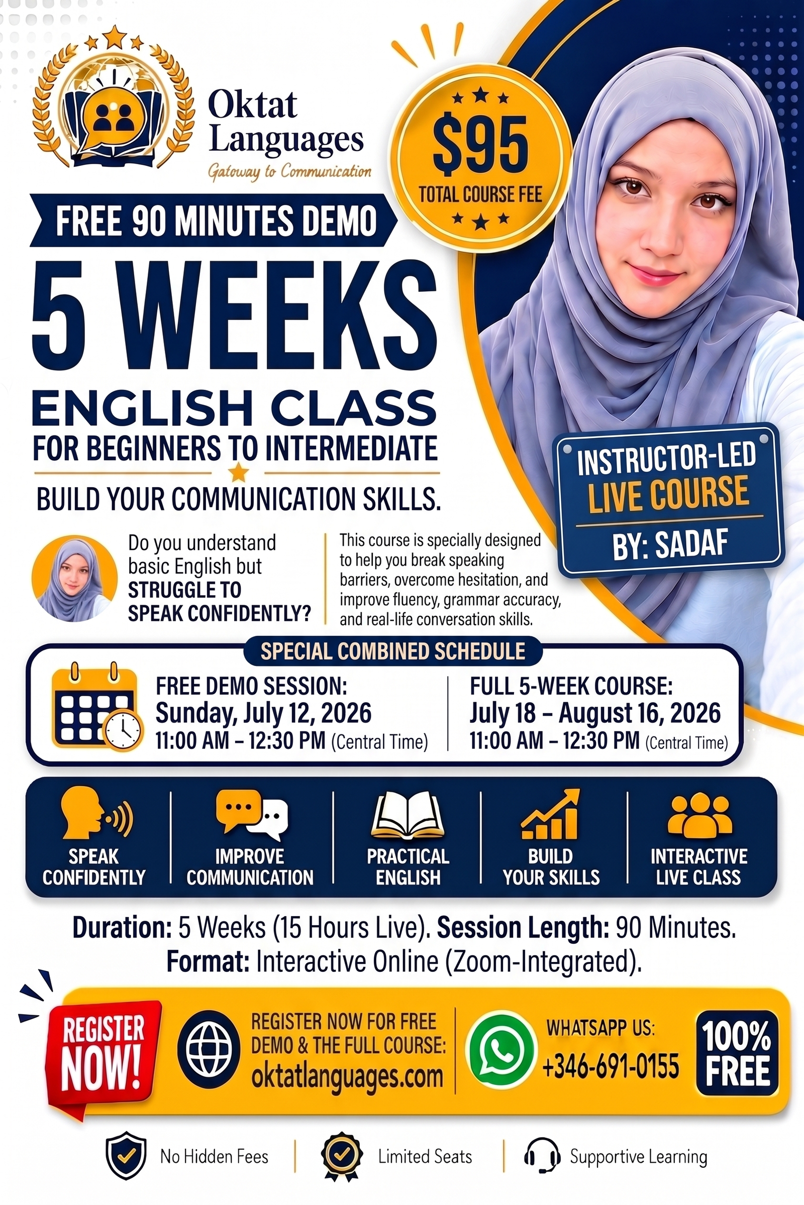 Speak English with Confidence – 5 Week Instructor led Course